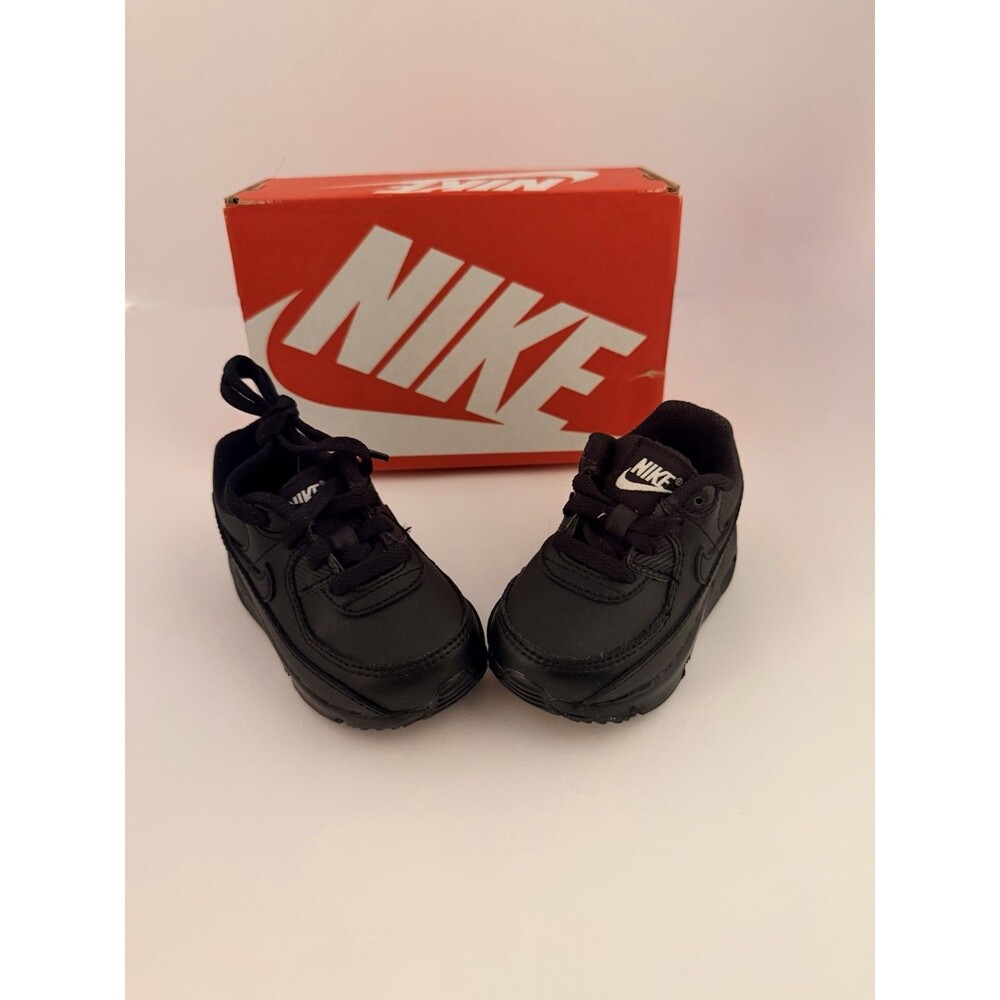 Nike Air Max 90 Toddler Size 4C Black Athletic Running Walking Shoes Sneakers